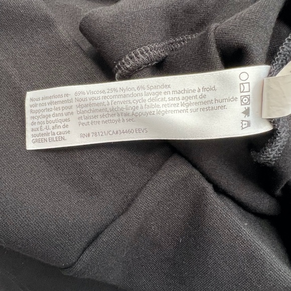 EILEEN FISHER BLACK SYSTEM STRETCH PONTE SLIM PANT - Picture 11 of 13